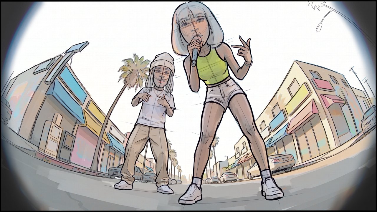 Music Video - Choreography - storyboard frame 7 by Dakota Warren
